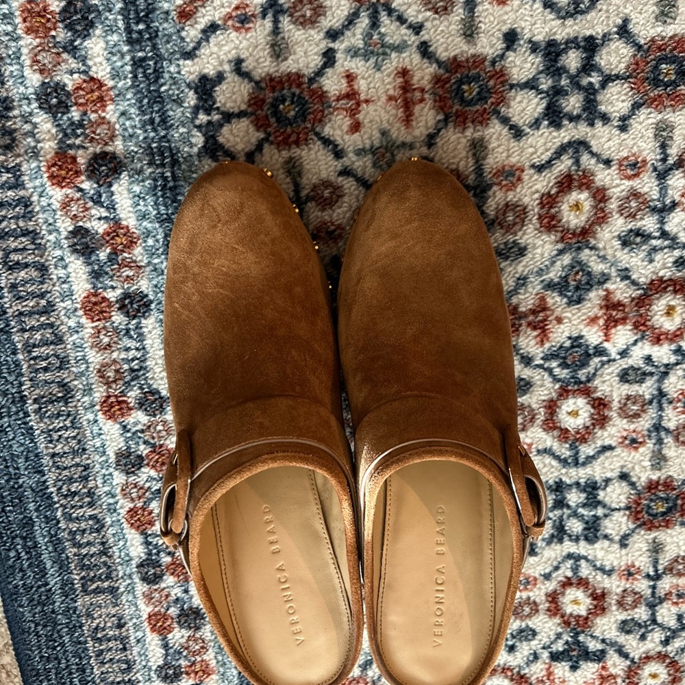 Veronica Beard Brown Suede Mules
